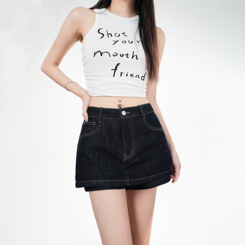 Jupe-short taille haute — short intégré anti-remontée