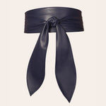 Ceinture large à nouer, longs pans en ruban — coloris