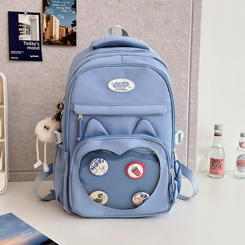 Sac à dos écolier à badges — avec ou sans breloque