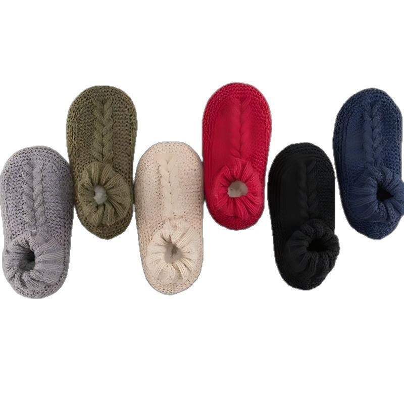 Chaussons homme en maille tricotée — semelle souple