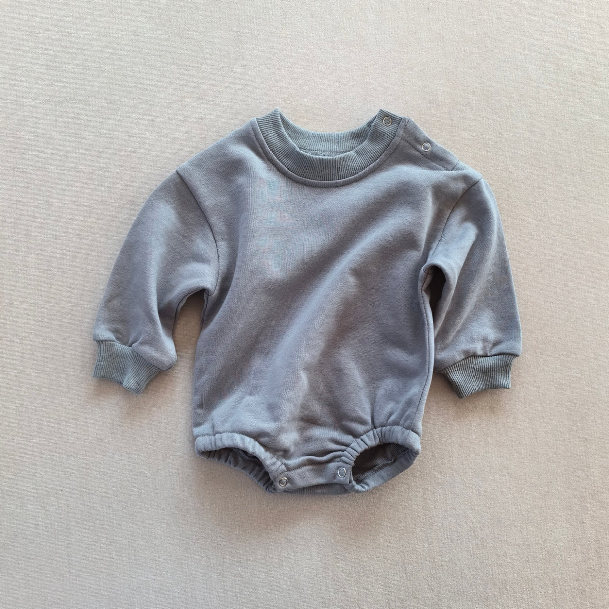 Combinaison bébé unie en coton — manches longues — coloris