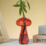 Vase champignon en verre borosilicate soufflé