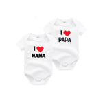 Body naissance en coton imprimé — manches courtes