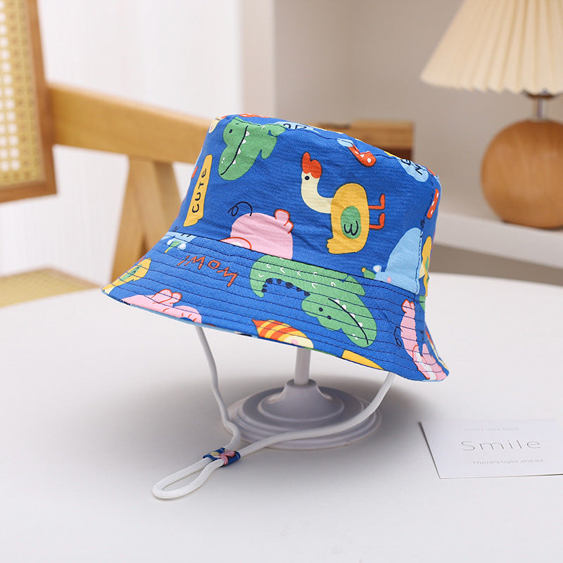 Bob bébé réversible en coton — jugulaire réglable — coloris