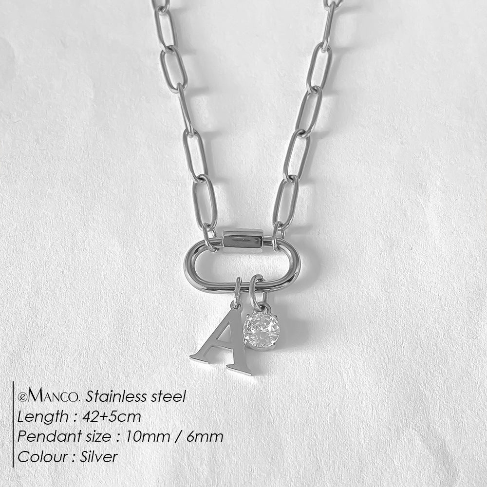 Collier lettre à personnaliser — initiale A à Z, acier inoxydable inaltérable