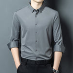 Chemise homme manches longues — fine, coupe droite