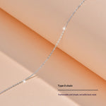 Chaîne fine en argent 925 — collier 46 cm ajustable, maille 1,5 mm