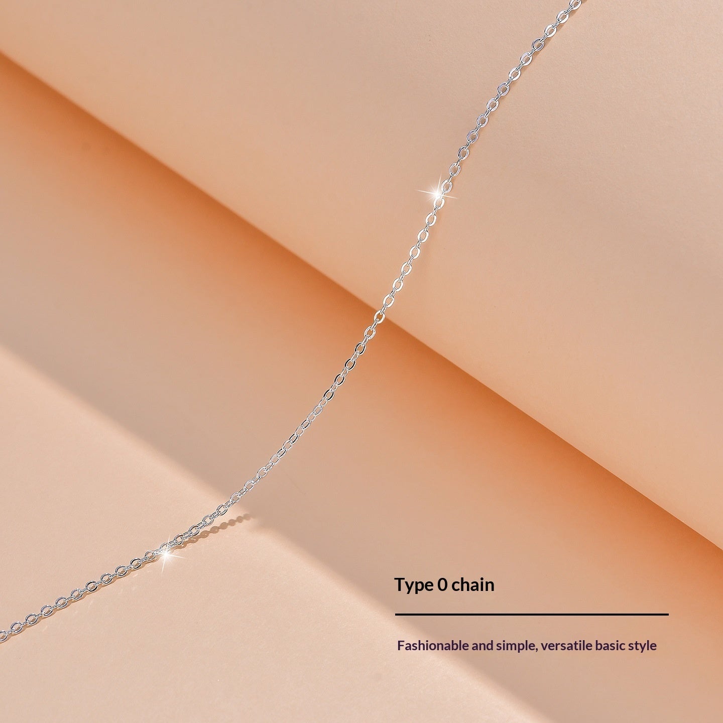 Chaîne fine en argent 925 — collier 46 cm ajustable, maille 1,5 mm