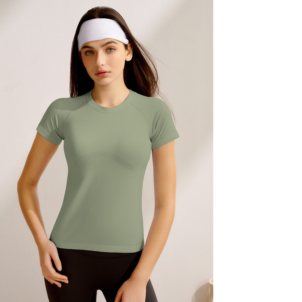 T-shirt de sport ajusté à manches raglan — maille fine — coloris