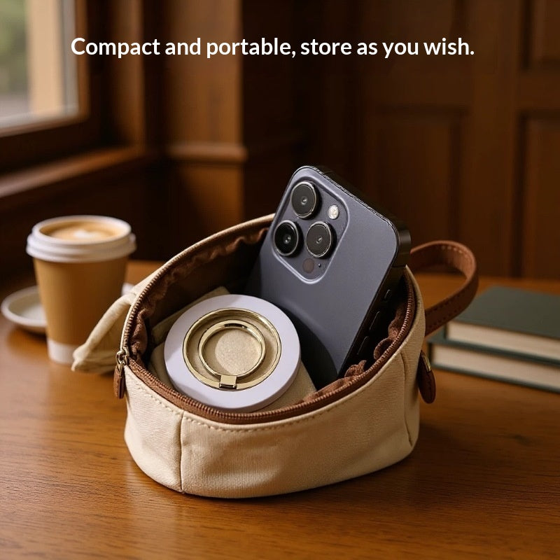 Anneau magnétique ultra-fin pour téléphone — support et béquille