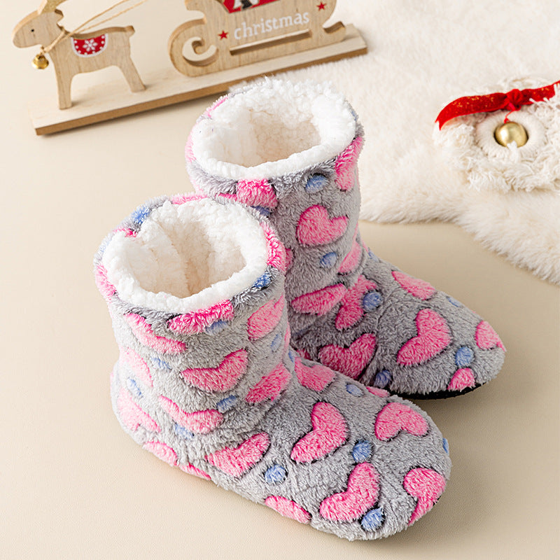 Chaussons chaussettes doublés polaire — semelle antidérapante