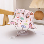 Bob bébé réversible en coton — jugulaire réglable — coloris
