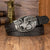 Ceinture western homme à boucle ovale aigle, bande pavée en relief