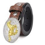 Ceinture enfant western à boucle gravée — coloris