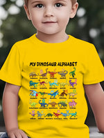 T-shirt garçon à motif dinosaure — manches courtes