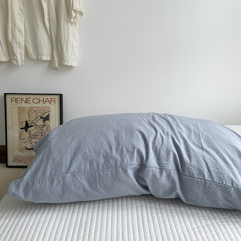Taies d'oreiller en coton lavé — vendues par paire, 48 × 74 cm
