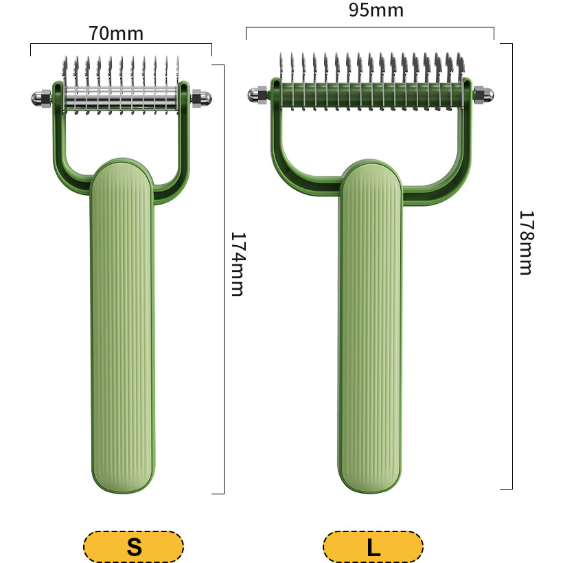 Peigne démêloir double face pour poils longs