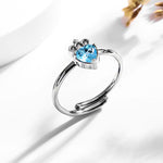 Bague ajustable en acier inoxydable — taille unique