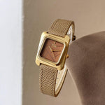 Montre femme carrée à cadran texturé