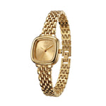 Montre femme coussin à bracelet acier fin