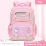 Cartable primaire à fenêtre transparente — dos matelassé — coloris