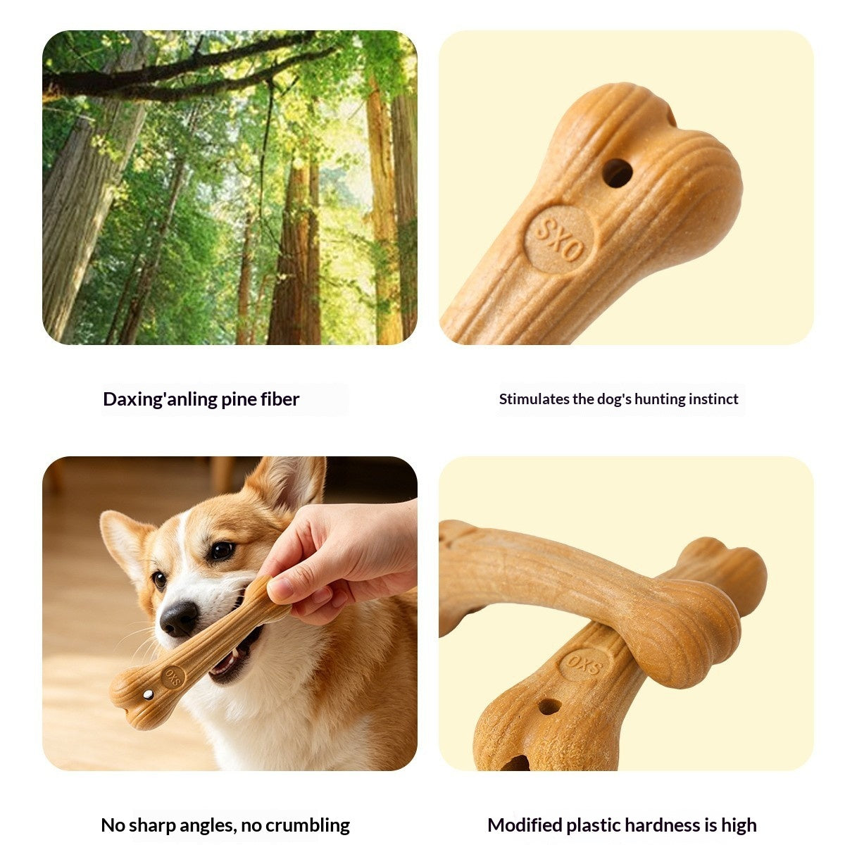 Bâton à mâcher creux pour chien — à garnir de friandises