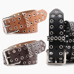 Ceinture en jean ajourée — motif découpé