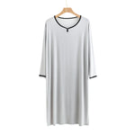 Chemise de nuit homme longue en modal — sous le genou — coloris
