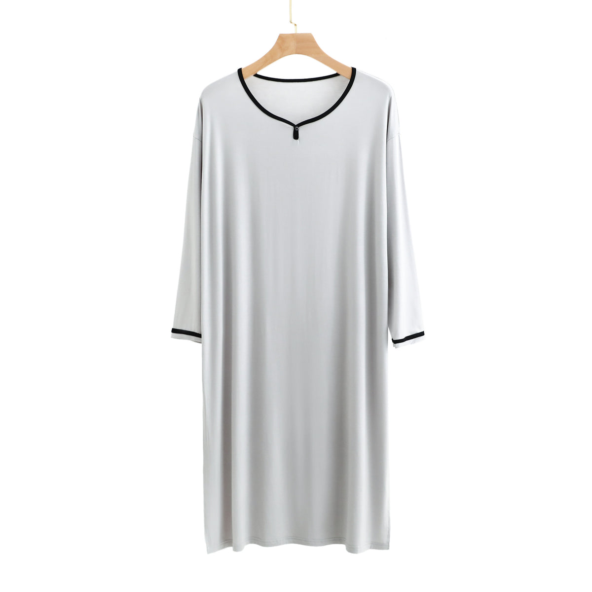 Chemise de nuit homme longue en modal — sous le genou — coloris
