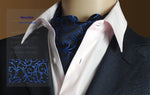Écharpe homme jacquard à pois — tissage habillé