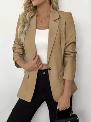 Blazer à col cranté et poches à rabat