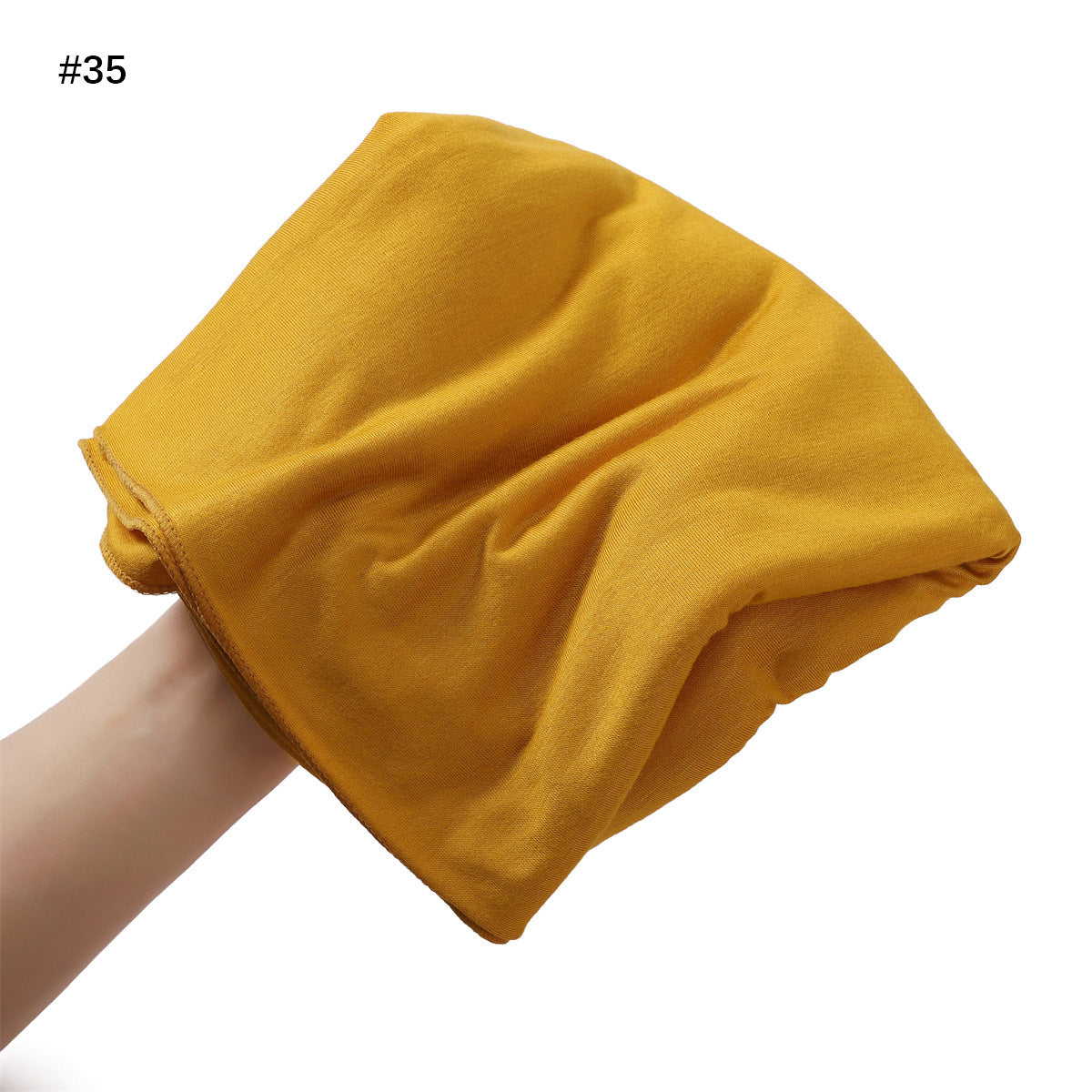 Turban en coton mercerisé grande taille — 33 coloris unis — coloris