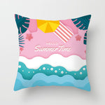 Housse de coussin à motifs marins, esprit méditerranéen