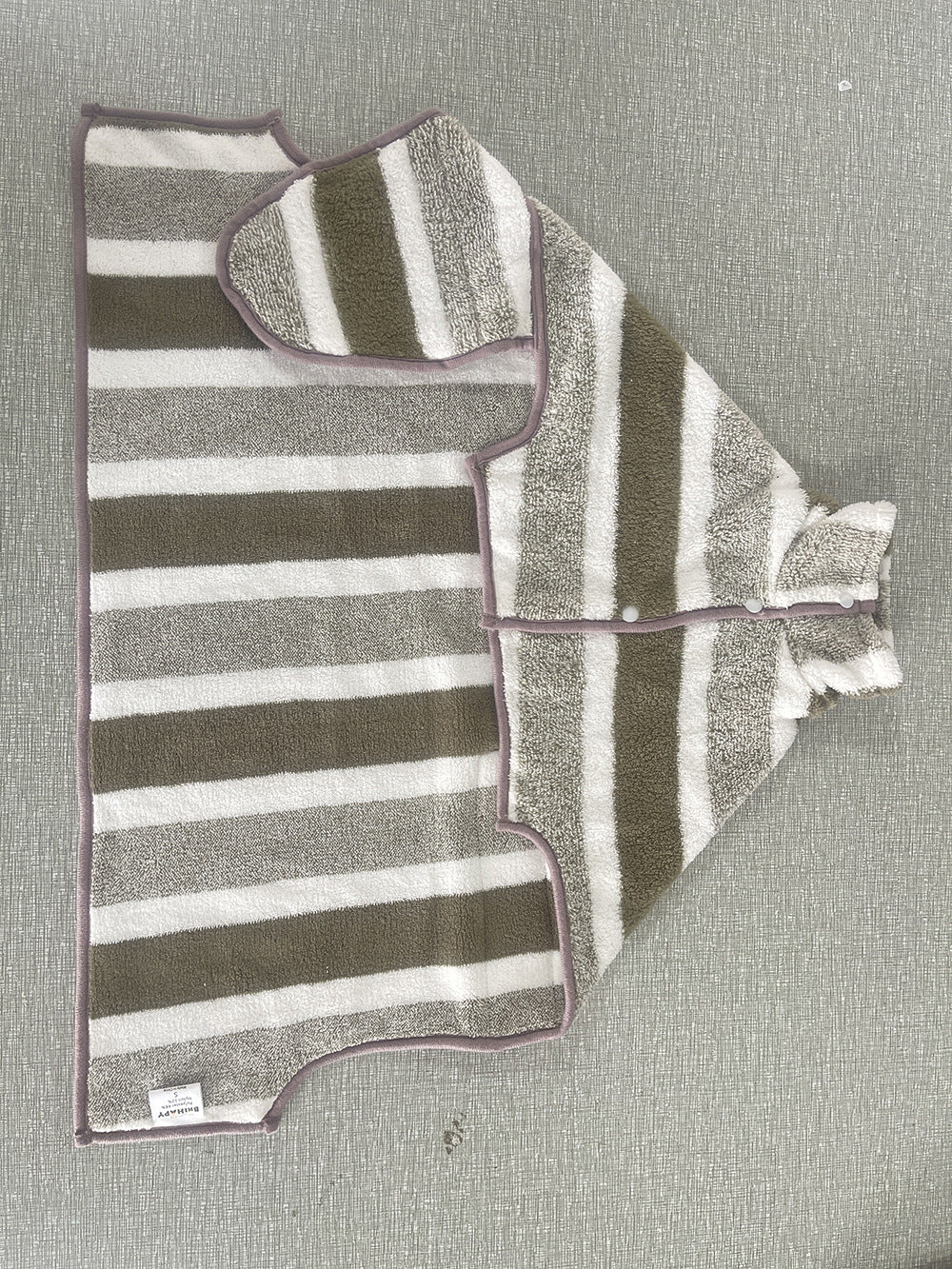 Peignoir de bain pour chien en polaire corail — capuche et ceinture