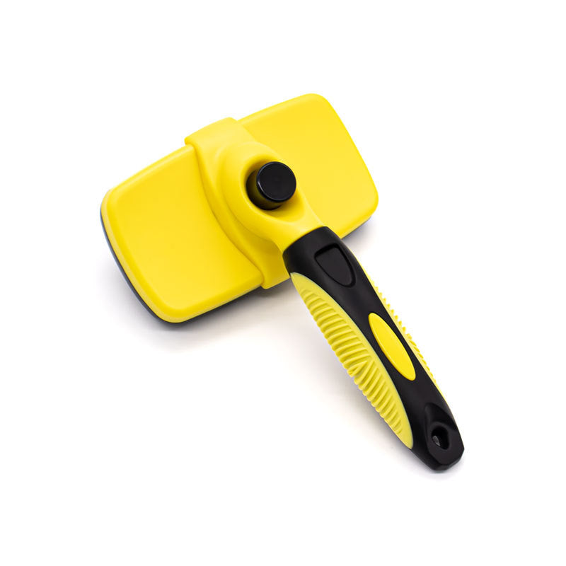 Brosse auto-nettoyante pour chien et chat — poils rétractabl — coloris