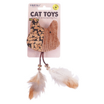 Canne à pêche pour chat à plumes, figurine au choix — coloris