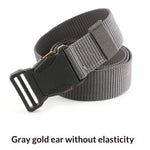 Ceinture homme en toile — boucle à cliquet, longueur ajustable
