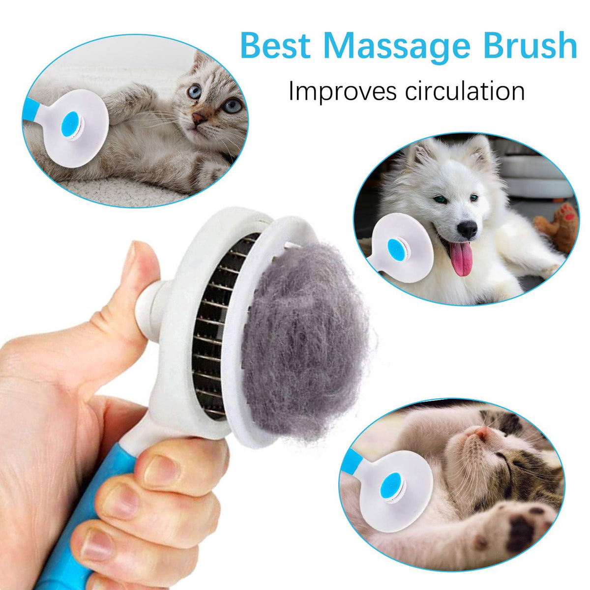 Brosse à picots rétractables, se vide d’un bouton