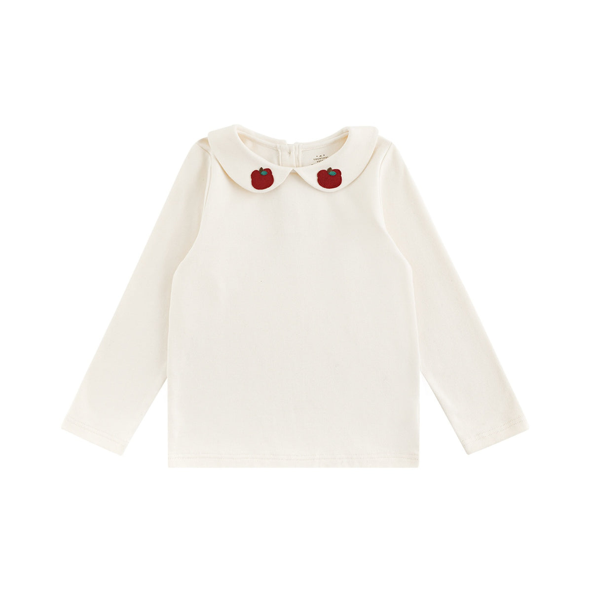Sous-pull fille à col montant — motif brodé