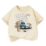 T-shirt garçon en coton — coupe ample, manches courtes