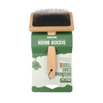 Brosse de toilettage à picots — manche en bambou, chien et c — coloris