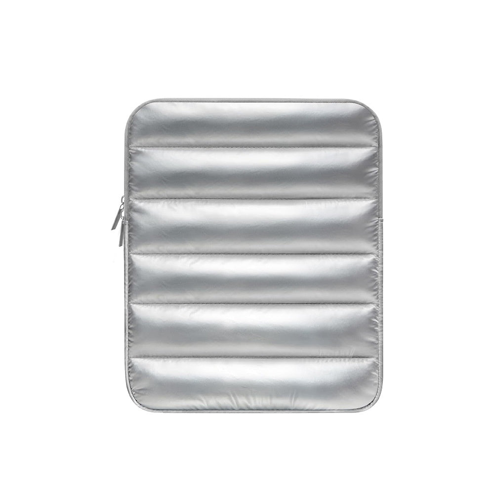 Housse d’ordinateur matelassée à boudins — effet coussin