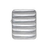 Housse d’ordinateur matelassée à boudins — effet coussin