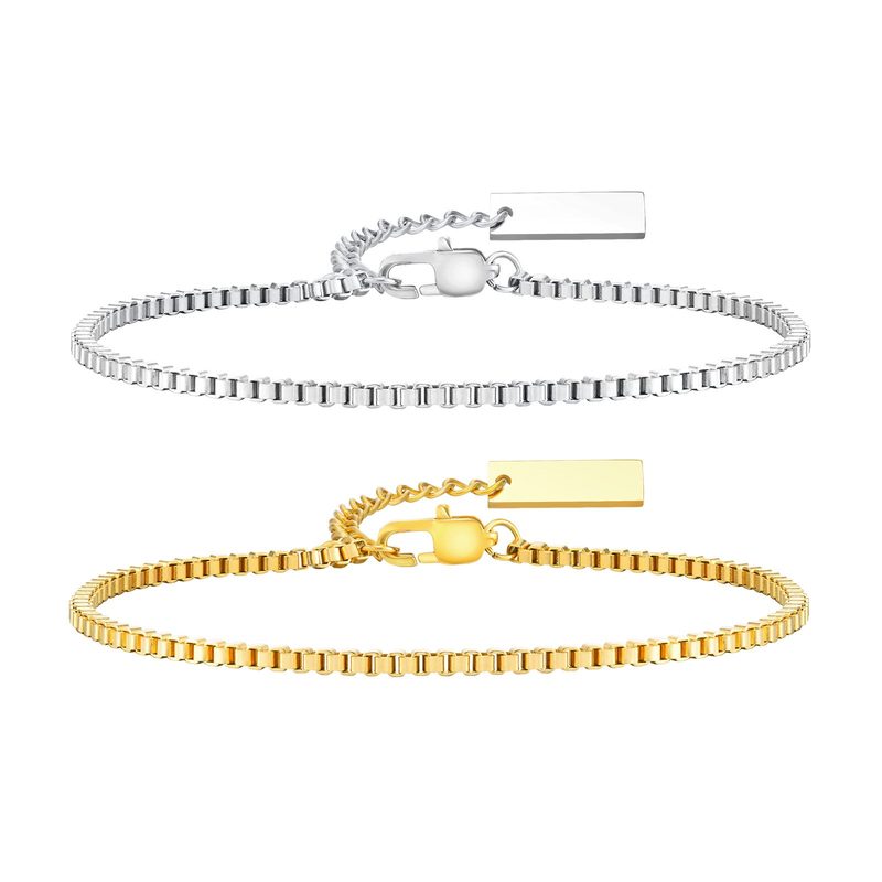 Bracciale maglia veneziana in acciaio inossidabile — 19 o 21 cm, unisex