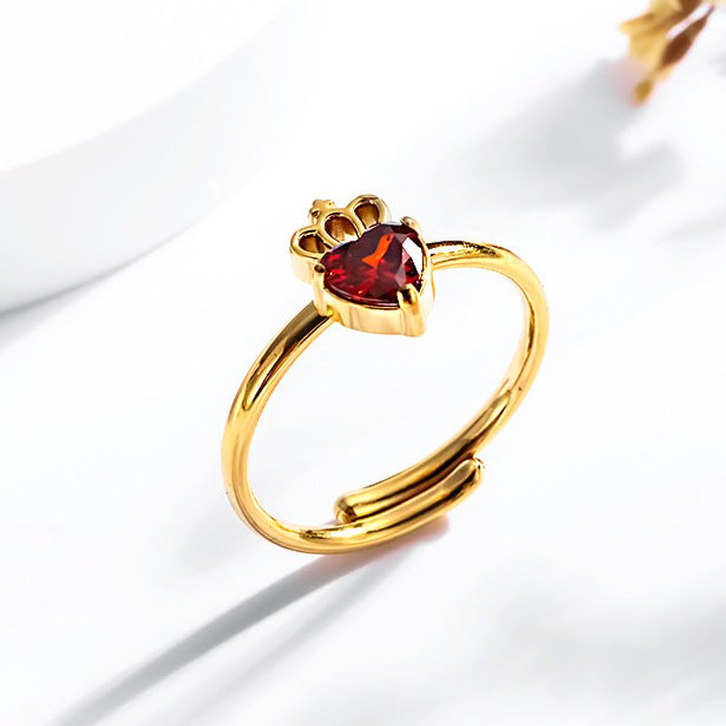 Bague ajustable en acier inoxydable — taille unique