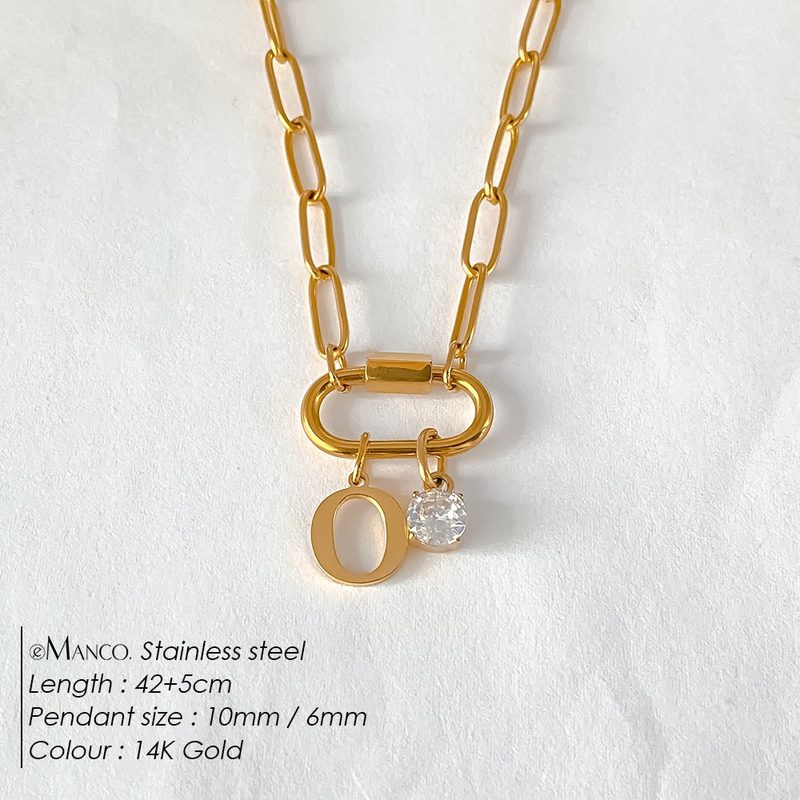 Collier lettre à personnaliser — initiale A à Z, acier inoxy — coloris