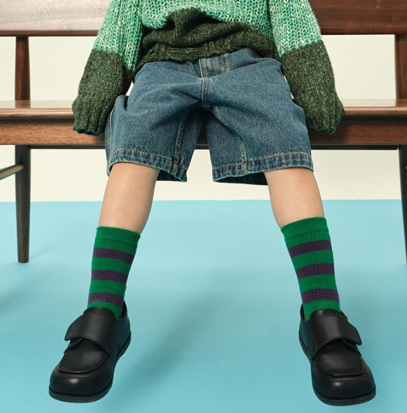 Chaussures de ville enfant effet cuir — patte à scratch