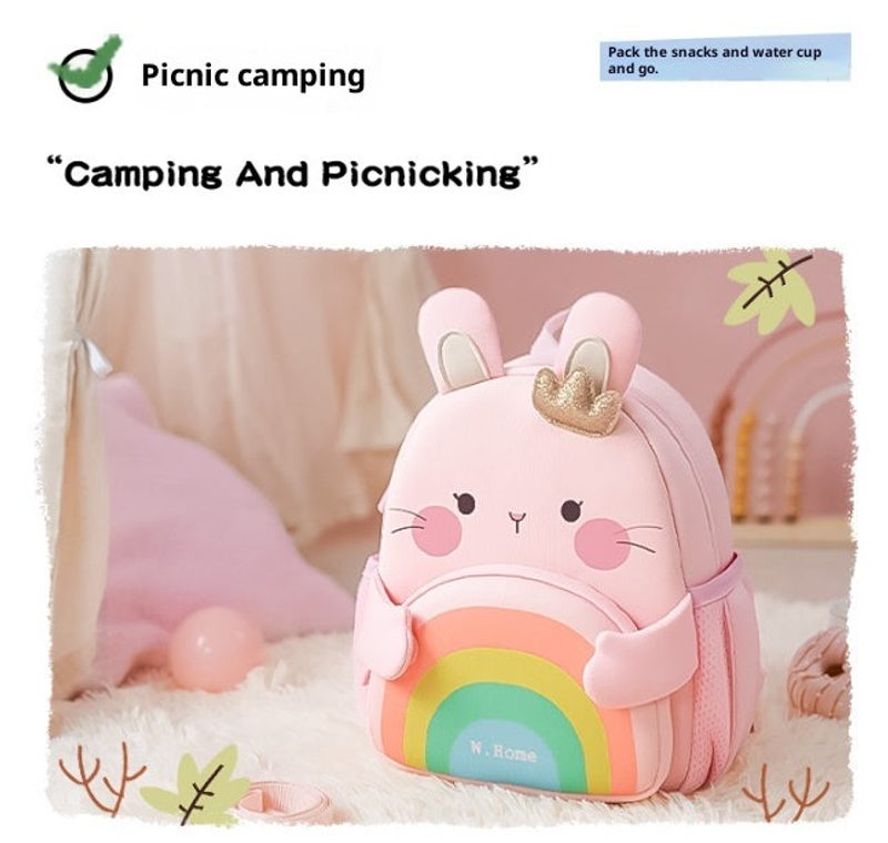 Mochila pré-escolar para menina — formato compacto