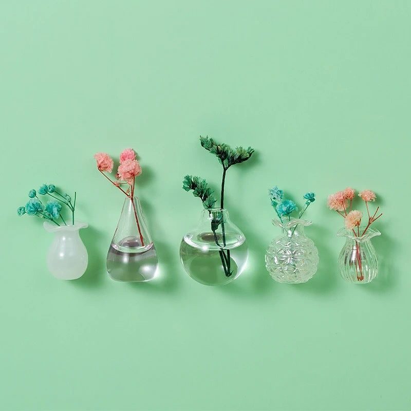 Mini vasi magnetici in ceramica, set da cinque — colori