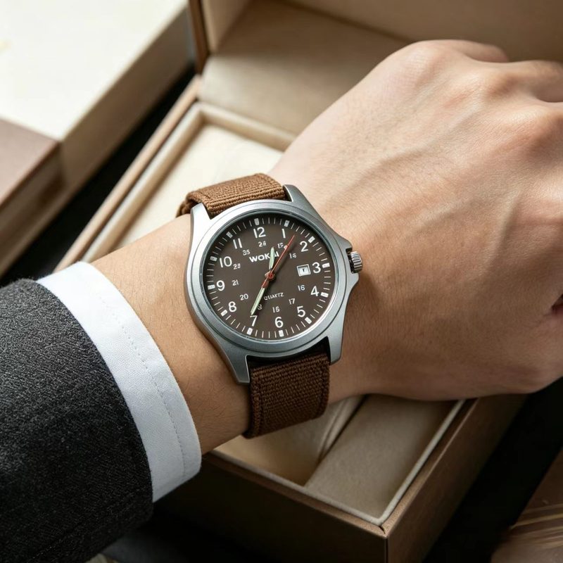Reloj militar de hombre con correa de nailon